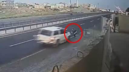 Film gibi kovalamaca: Yola kapan atan polise çarpıp yaraladı