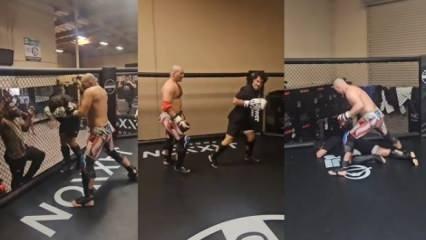 Küfreden YouTuber kafeste kaçacak yer bulamadı: UFC dövüşçüsü dinlene dinlene dövdü