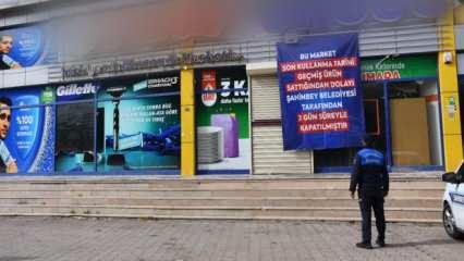 Şahinbey Belediyesi tarihi geçmiş ürün satan 6 iş yerini kapattı