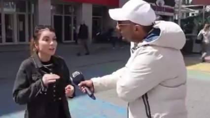 Sokak röportajında tepki çeken zorbalık! İstediği cevapları alamayınca çirkinleşti