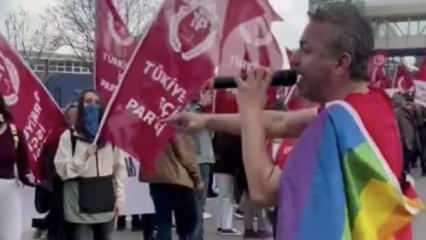 1 Mayıs kutlamalarına LGBT bayrağıyla katılan İrfan Değirmenci’ye tepki 