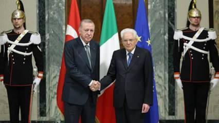 Cumhurbaşkanı Erdoğan, İtalya Cumhurbaşkanı ile görüştü