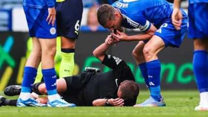 Futbolda görülmemiş olay! Hakem yerde kalınca efsane futbolcu düdüğü çaldı
