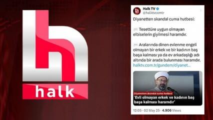 Halk TV'den cuma hutbesine 'skandal' müdahale! Allah'ın emirlerine savaş açan manşet