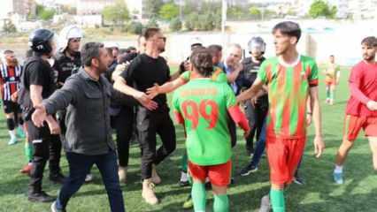 Şampiyonun belli olduğu maçta ortalık karıştı, yumruklar konuştu