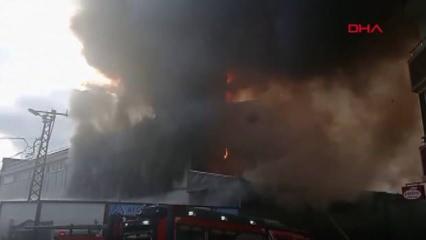 Sancaktepe'de fabrika yangını! Çok sayıda ekip sevk edildi