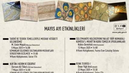 Türkiye Yazma Eserler Kurumu, Mayıs Ayı etkinlik takvimini duyurdu