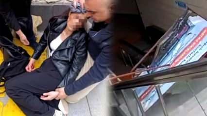 Reklam çok, önlem yok! Maltepe metrosunda vatandaşın üzerine reklam panosu düştü
