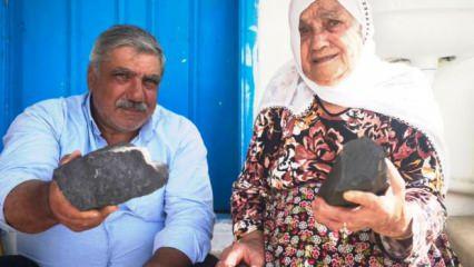 Tunceli'de garip olay: Yaşlı kadının bahçesine gökten 'taş' yağdı! 