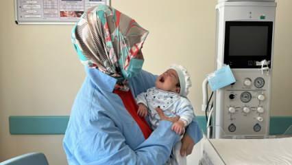 Dünyada yedinci vaka: Eymen bebeğin boynundan 445 gram tümör çıkarıldı