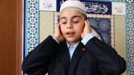 Ezan okuma yarışması birincisi Emir Kayra'nın hayali Ayasofya'da görev yapmak