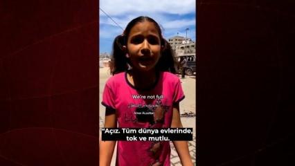 Gazzeli küçük kızın yürek burkan sözleri: “Sadece yemek istiyoruz”