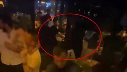 Gece kulübünde 'yan bakma' kavgası kamerada