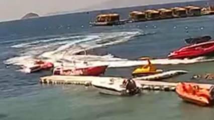 Bodrum'da deniz yatağı, iskeledeki tekneye çarptı: 3 yaralı