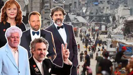 Cannes'da 380 yıldızdan Gazze isyanı