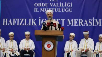 Erbaş: "Yarım milyon Kur'an hafızına sahip bir ülkeyiz"