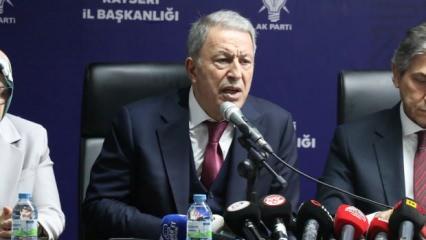 Hulusi Akar'dan PKK'nın feshiyle ilgili açıklama