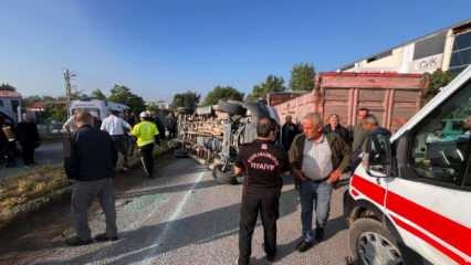 İşçi servisi kaza yaptı: 12 yaralı
