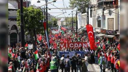 İstanbul Gazze için yürüdü