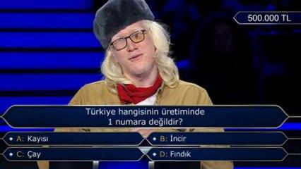 Türkiye hangisinin üretiminde 1 numara değildir? Milyoner'de 500 bin TL'lik soru
