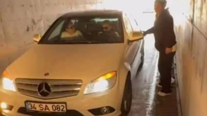 Yalova'da alt geçitte yol verme tartışması! Kadın sürücünün inadı trafiği kilitledi