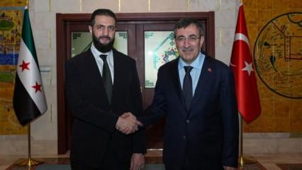 Cumhurbaşkanı Yardımcısı Yılmaz, Şara ile görüştü