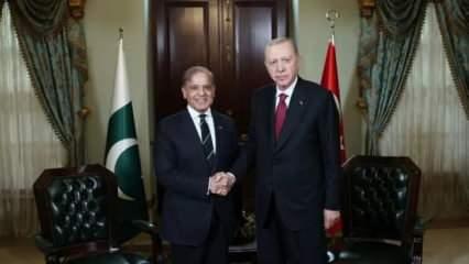 Cumhurbaşkanı Erdoğan, Şahbaz Şerif'i kabul etti
