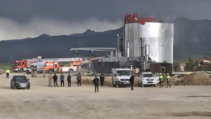 Erzurum'da asfalt üretim tesisinde patlama