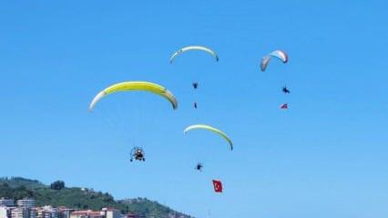 Giresun'da paramotor kazası: Denize düştü