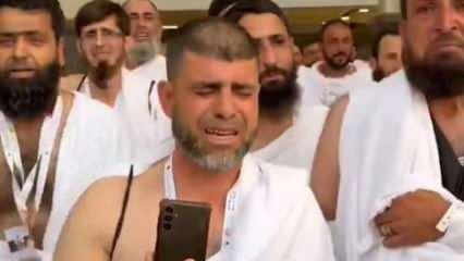 Suriyeli hacılar Kabe'de duygusal anlar yaşadı