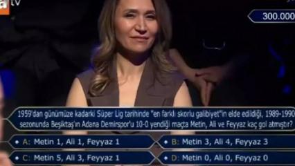 10-0'lık maçta Metin, Ali ve Feyyaz kaç gol attı? Milyoner'de 300 bin TL değerindeki soru