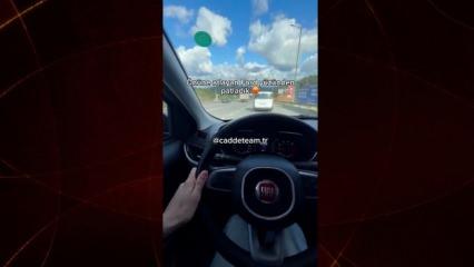 Araç kullanırken video çeken şahıs frene basmayı unutunca kaza kaçınılmaz oldu