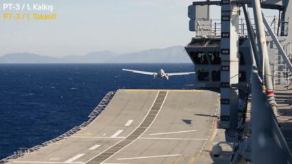 Bayraktar TB3, TCG Anadolu gemisine 14 sorti gerçekleştirdi