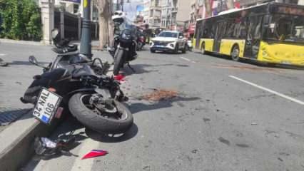 Beşiktaş'ta iki motosiklet çarpıştı: 2 kişi yaralandı