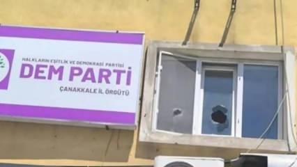 Çanakkale'de DEM Parti binasına taşlı saldırı