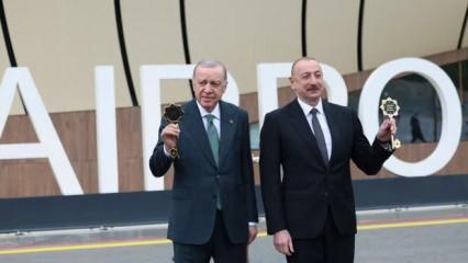 Cumhurbaşkanı Erdoğan ve Aliyev'den Azerbaycan'da tarihi açılış