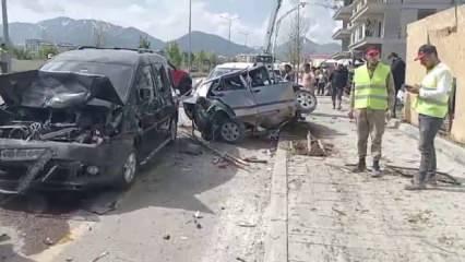 Feci kaza kamerada: Beton mikseri onlarca aracı biçti!