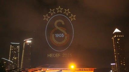 Galatasaray şampiyonluğunu kutladı! Dron şov damga vurdu