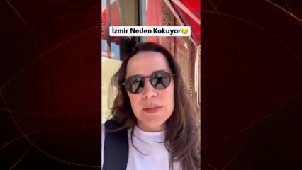 İzmir'de kokan lağım kokusu genç kadını isyan ettirdi!