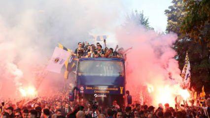 Kadıköy yangın yeri! Fenerbahçe'den muhteşem kutlama