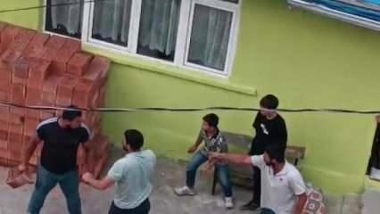 Kocaeli'de iki grup arasında çıkan kavgada tuğlalar havada uçuştu!