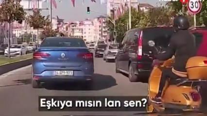 Motosiklet sürücüsü sert kayaya çarptı: Polisin müdahalesi kamerada...