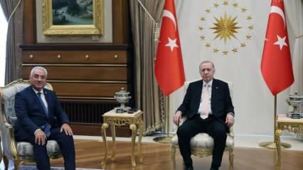 Cumhurbaşkanı Erdoğan, DSP Genel Başkanı Aksakal'ı kabul etti