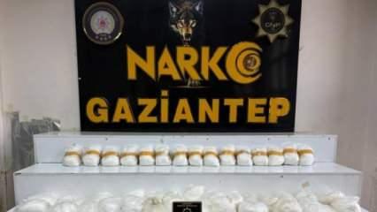 Gaziantep'te 58 kilo metamfetamin ele geçirildi