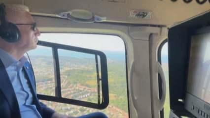 İstanbul Valisi Gül, bayram trafiğini havadan denetledi