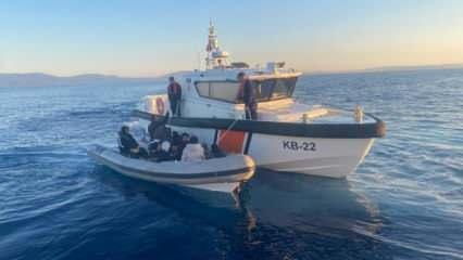  İzmir'de 47 göçmen karaya çıkartıldı, 2 göçmen kaçakçısı yakalandı