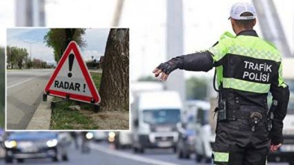 Yola çıkacaklar dikkat... Sabit radar noktaları belli oldu