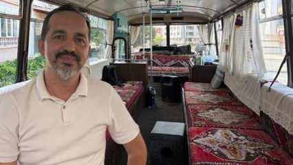 1985 model otobüsünü eve dönüştürdü: 3 yıldır Anadolu'yu geziyor