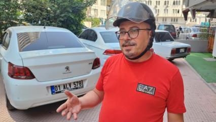 Adana'da bir garip olay: Otomobil sürücüsüne 'kask' cezası şoku