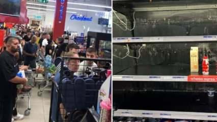 İsraillileri panik sardı! Marketleri talan ettiler, raflar boşaltıldı
